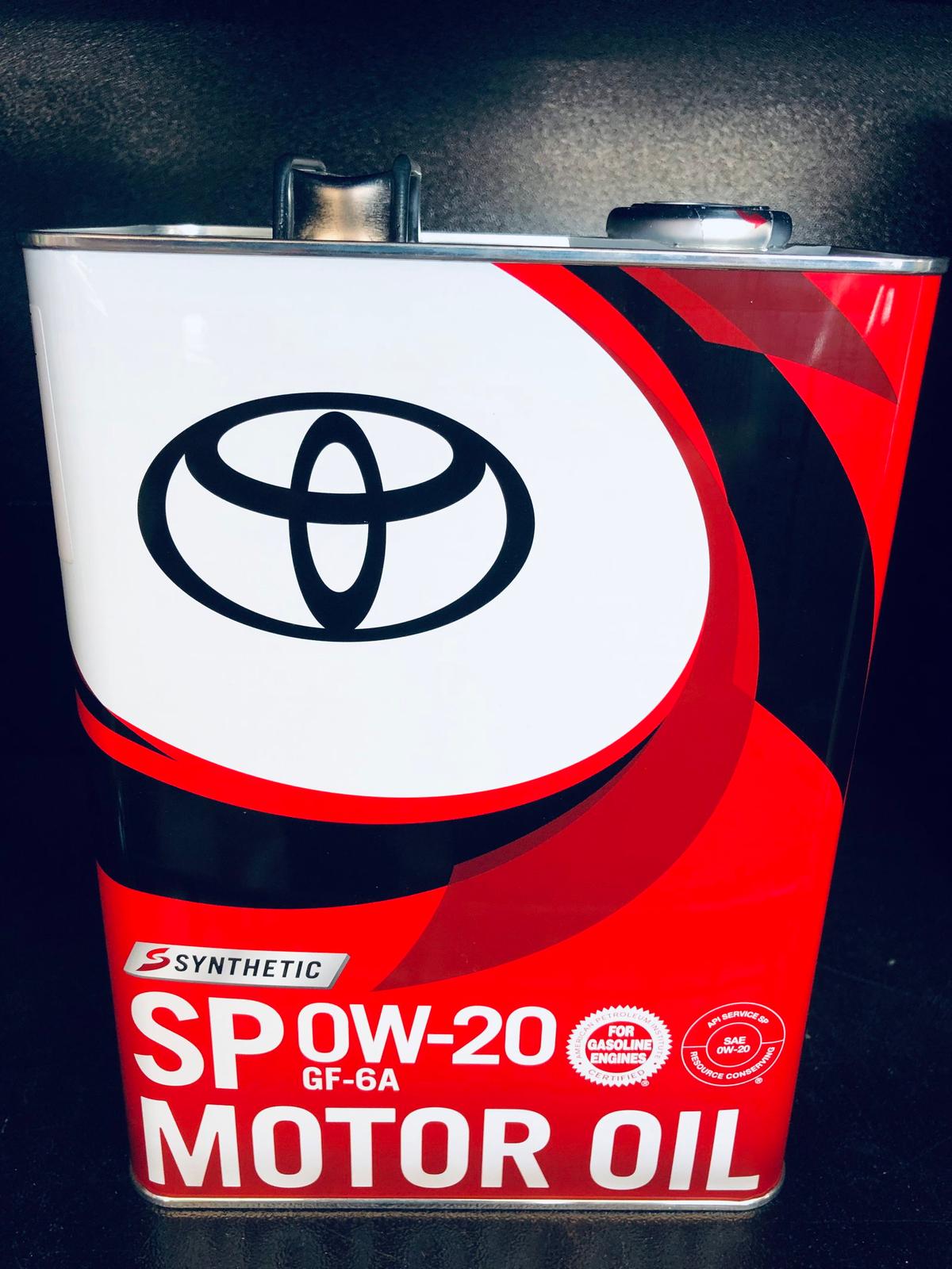 TOYOTA MOTOR OIL PETROL GF-6 0W20 4L